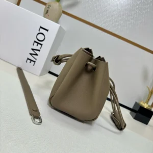 Loewe Women Small Madrid Bag in Supple Grained Calfskin-Dark Green