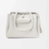 Loewe Women Small Madrid Bag in Supple Grained Calfskin-White