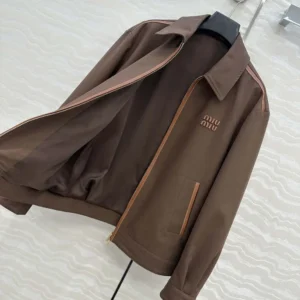 Miu Miu Wome Jacquard Canvas Blouson Jacket ML104217FSF0324