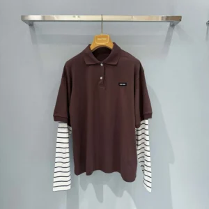 Miu Miu Wome Jersey Polo Shirt MJL07617ORF0RQM