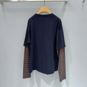 Miu Miu Wome Long-sleeved Jersey T-shirt MJL12817ORF057W
