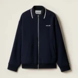 Miu Miu Women Bonded Piqué and Technical Jersey Blouson Jacket