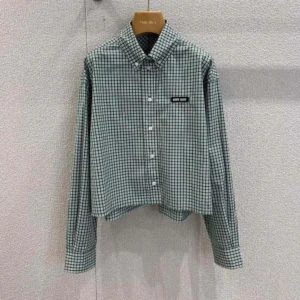 Miu Miu Women Checked Shirt MK1659_17L1_F026R