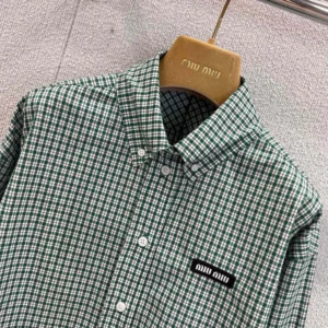 Miu Miu Women Checked Shirt MK1659_17L1_F026R