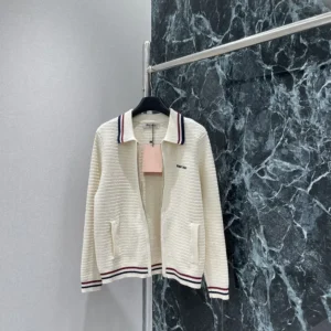 Miu Miu Women Cotton Knit Zipper Cardigan MMF9691616