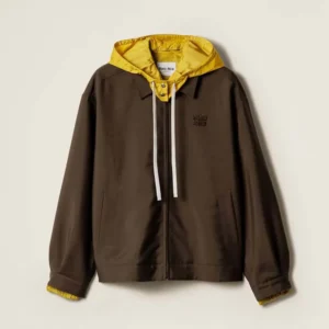 Miu Miu Women Kid Mohair and Technical Pongé Blouson Jacket