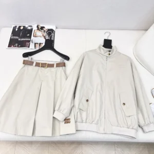 Miu Miu Women Panama Cotton Blouson Jacket ML126717HM