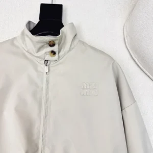 Miu Miu Women Panama Cotton Blouson Jacket ML126717HM