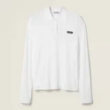 Miu Miu Women Ribbed Jersey Polo Shirt MJL050133OF0009