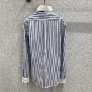 Miu Miu Women Striped Poplin Shirt MK1972174TF0W3B