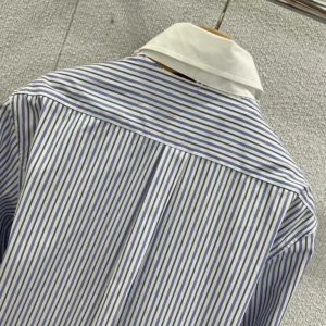 Miu Miu Women Striped Poplin Shirt MK1972174TF0W3B