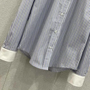 Miu Miu Women Striped Poplin Shirt MK1972174TF0W3B