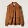 Miu Miu Women Suede Blouson Jacket MPV94017PWF0401