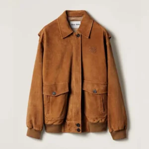 Miu Miu Women Suede Blouson Jacket MPV94017PWF0401