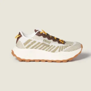 Miu Miu Women Technical Fabric Sneakers-Green 5E480E3LEDF077G