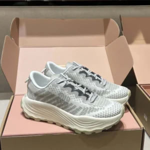Miu Miu Women Technical Fabric Sneakers-Silver 5E480E3LEDF0424