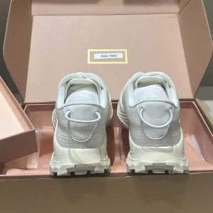 Miu Miu Women Technical Fabric Sneakers-White 5E480E3LEDF0009