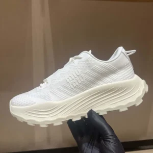 Miu Miu Women Technical Fabric Sneakers-White 5E480E3LEDF0009