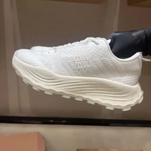 Miu Miu Women Technical Fabric Sneakers-White 5E480E3LEDF0009