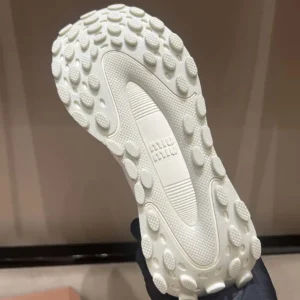 Miu Miu Women Technical Fabric Sneakers-White 5E480E3LEDF0009