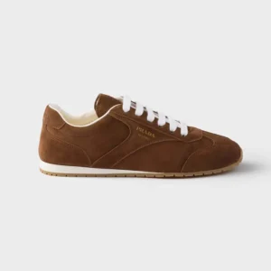 Prada Unisex Suede Sneakers with Leather Inserts 1E152O054F0324