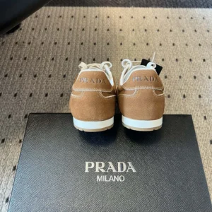 Prada Unisex Suede Sneakers with Leather Inserts 1E152O054F0324