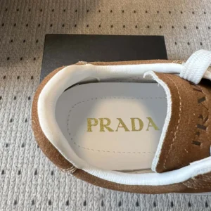 Prada Unisex Suede Sneakers with Leather Inserts 1E152O054F0324