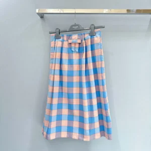 Prada Women Checked Poplin Midi-skirt P134Z171C
