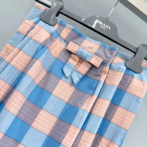 Prada Women Checked Poplin Midi-skirt P134Z171C