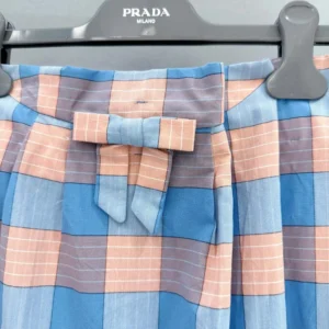 Prada Women Checked Poplin Midi-skirt P134Z171C