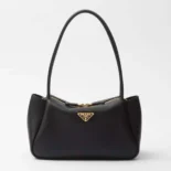 Prada Women Darling Medium Leather Shoulder Bag-Black 1BA4442CYS