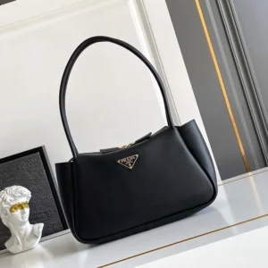Prada Women Darling Medium Leather Shoulder Bag-Black 1BA4442CYS