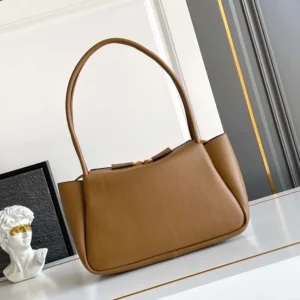 Prada Women Darling Medium Leather Shoulder Bag-Brown 1BA4442CYS