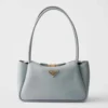 Prada Women Darling Medium Leather Shoulder Bag-Light Blue 1BA4442CYS