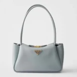 Prada Women Darling Medium Leather Shoulder Bag-Light Blue 1BA4442CYS