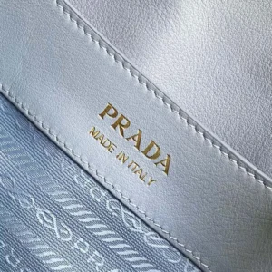 Prada Women Darling Medium Leather Shoulder Bag-Light Blue 1BA4442CYS