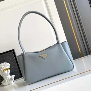 Prada Women Darling Medium Leather Shoulder Bag-Light Blue 1BA4442CYS