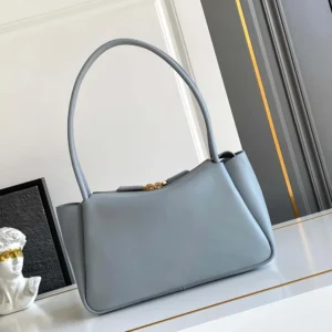 Prada Women Darling Medium Leather Shoulder Bag-Light Blue 1BA4442CYS