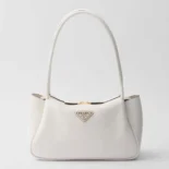 Prada Women Darling Medium Leather Shoulder Bag-White 1BA4442CYS