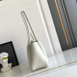 Prada Women Darling Medium Leather Shoulder Bag-White 1BA4442CYS