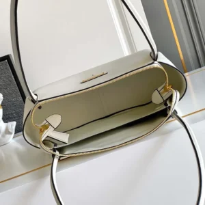 Prada Women Darling Medium Leather Shoulder Bag-White 1BA4442CYS