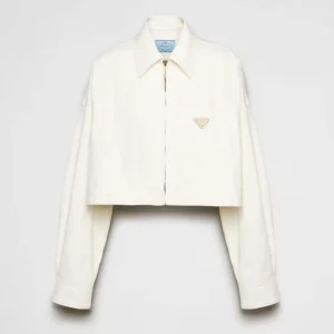 Prada Women Denim Blouson Jacket GFB27914LWF01CD