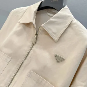 Prada Women Denim Blouson Jacket GFB27914LWF01CD