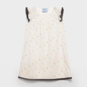 Prada Women Floral Print Cotton Batiste Mini-dress P3P3217ML