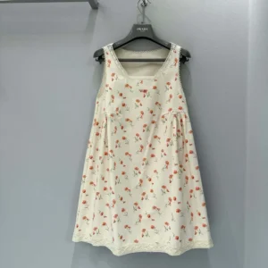 Prada Women Floral Print Linen Mini-dress P3P99R17LGF0018