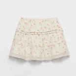Prada Women Floral Print Linen Miniskirt P196W17LGF0018