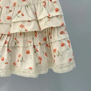 Prada Women Floral Print Linen Miniskirt P196W17LGF0018