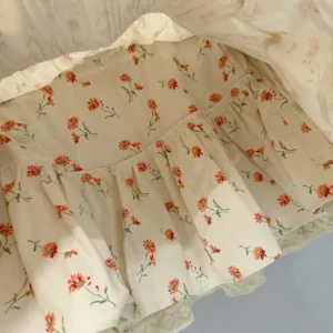 Prada Women Floral Print Linen Miniskirt P196W17LGF0018
