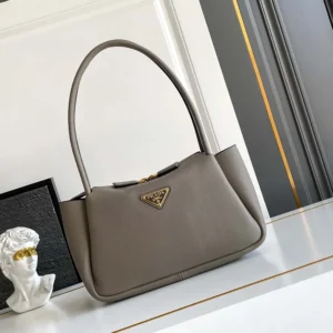 Prada Women Prada Darling Medium Leather Shoulder Bag-Gray 1BA4442CYS