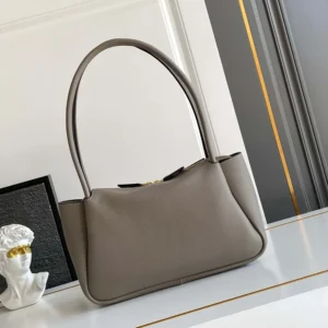 Prada Women Prada Darling Medium Leather Shoulder Bag-Gray 1BA4442CYS